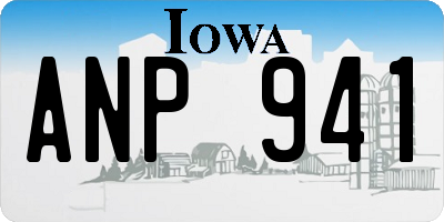 IA license plate ANP941