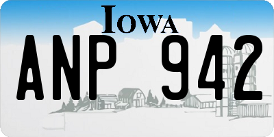 IA license plate ANP942
