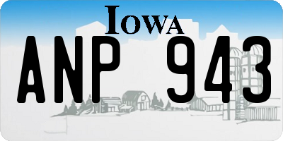 IA license plate ANP943