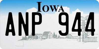 IA license plate ANP944