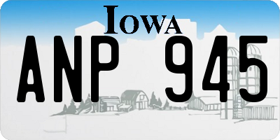 IA license plate ANP945