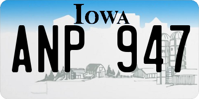 IA license plate ANP947
