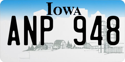IA license plate ANP948
