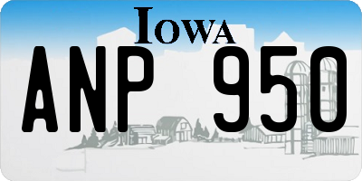 IA license plate ANP950
