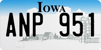 IA license plate ANP951