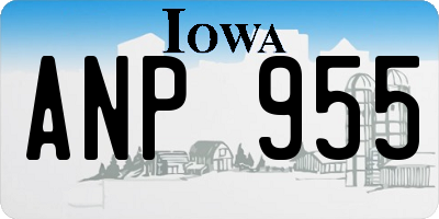 IA license plate ANP955