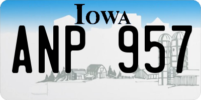 IA license plate ANP957
