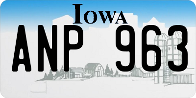 IA license plate ANP963
