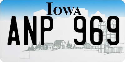 IA license plate ANP969