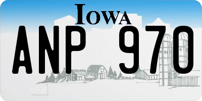 IA license plate ANP970