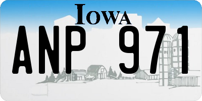 IA license plate ANP971