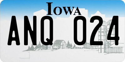 IA license plate ANQ024