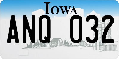 IA license plate ANQ032