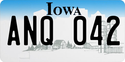 IA license plate ANQ042
