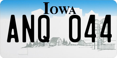 IA license plate ANQ044