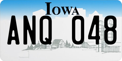 IA license plate ANQ048