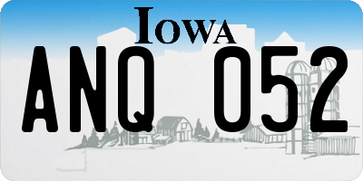 IA license plate ANQ052