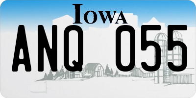 IA license plate ANQ055