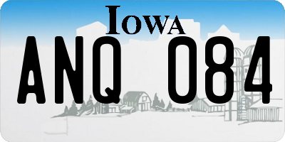 IA license plate ANQ084