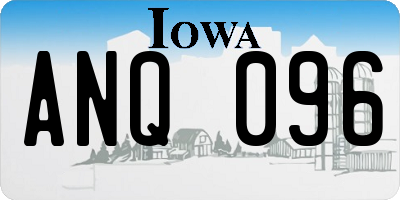 IA license plate ANQ096
