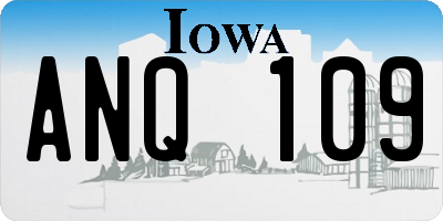 IA license plate ANQ109