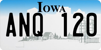 IA license plate ANQ120