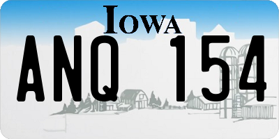 IA license plate ANQ154