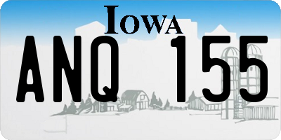 IA license plate ANQ155