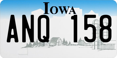 IA license plate ANQ158