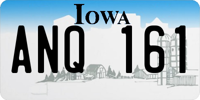 IA license plate ANQ161