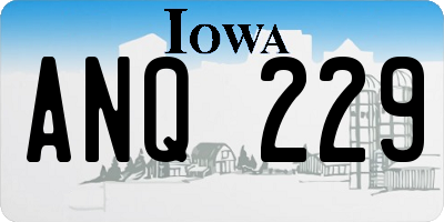 IA license plate ANQ229
