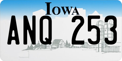 IA license plate ANQ253