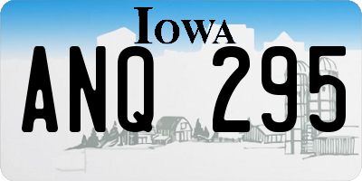 IA license plate ANQ295