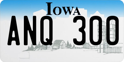 IA license plate ANQ300
