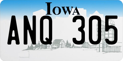 IA license plate ANQ305