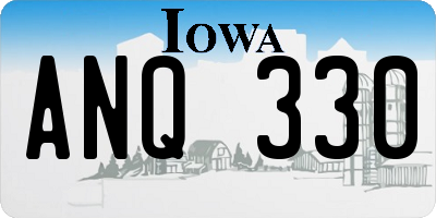 IA license plate ANQ330