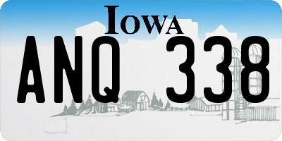IA license plate ANQ338