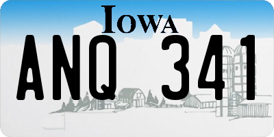 IA license plate ANQ341