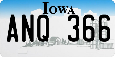 IA license plate ANQ366
