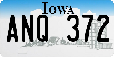 IA license plate ANQ372