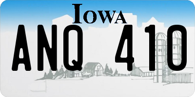 IA license plate ANQ410