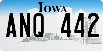 IA license plate ANQ442