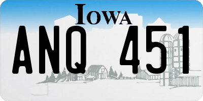 IA license plate ANQ451