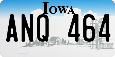 IA license plate ANQ464