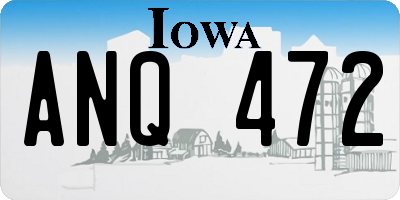 IA license plate ANQ472