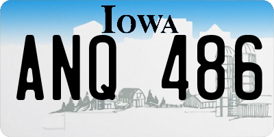 IA license plate ANQ486