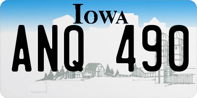 IA license plate ANQ490