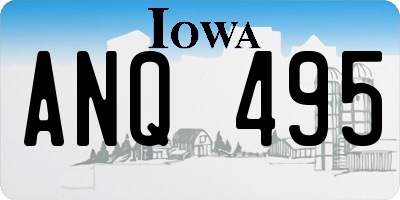 IA license plate ANQ495