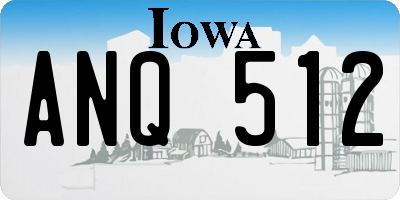IA license plate ANQ512