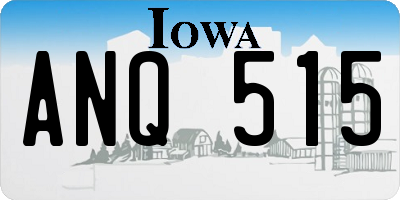 IA license plate ANQ515
